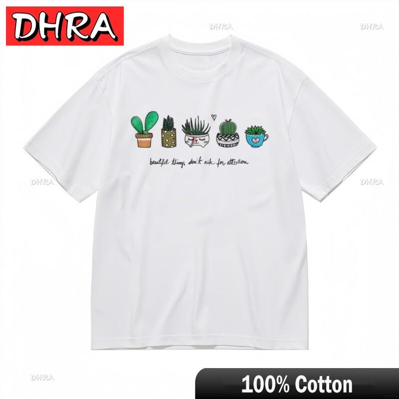 Womens AllSeason Classic TShirt Cactus Pots Dont Ask Attention Slogan Tee Graphic Urban Minimalist Clothing Graphic Urban S