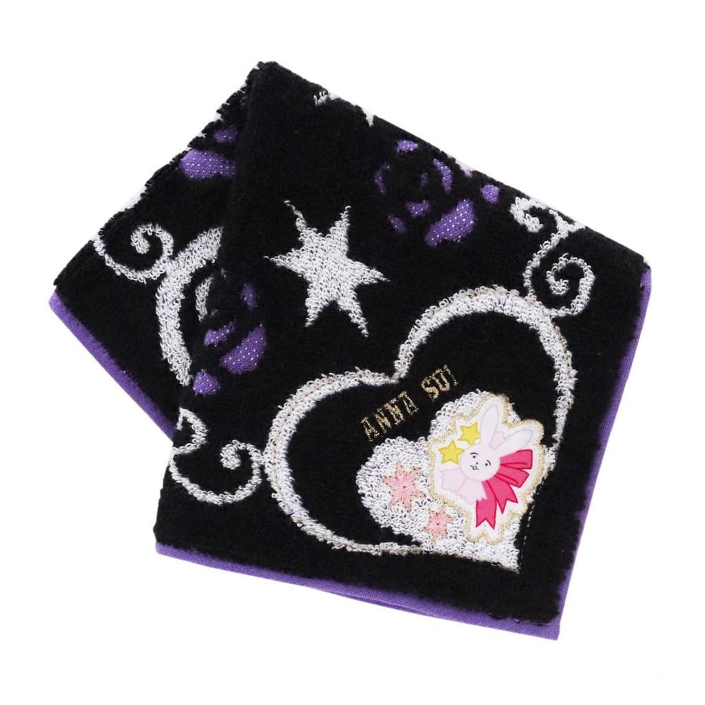 No X Anna Sui Towel Eye X Rabbit [Oshi Ko] Handkerchief, (Pink), Approx. 25cm, 000756-0001-01