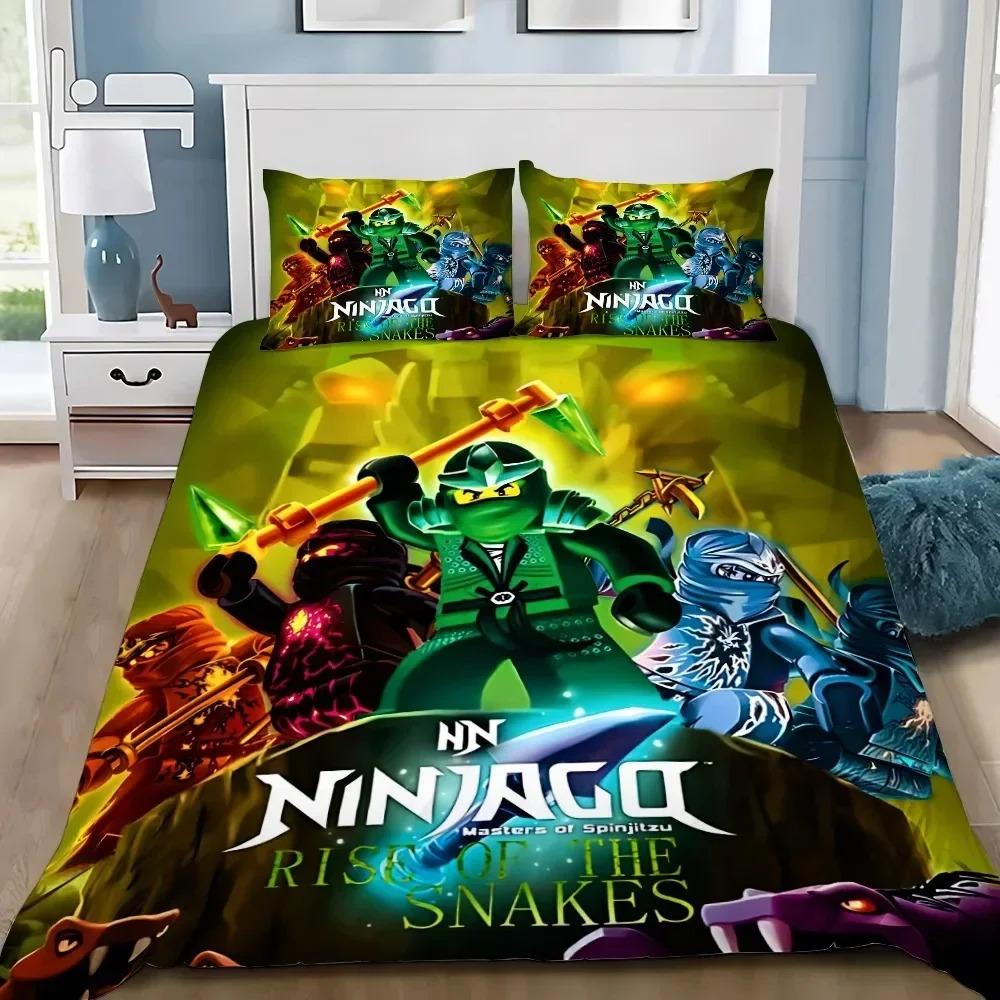 Duvet Cover Pillowcase 2/3pcs Bedding Set Game N-Nin-jagos Adult Boy Girl Bedroom Decoration Children Gift Single Double Size