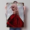Plechové plakáty Lady Gaga Přizpůsobitelné nástěnné umění Retro Vintage kovové cedule pro dekoraci domácí místnosti garáže Estetická dekorace stolu