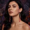 Gothic Blood Drop Necklace Tassel Halloween Earrings Creative Halloween Collarbone Chain  Cosplay