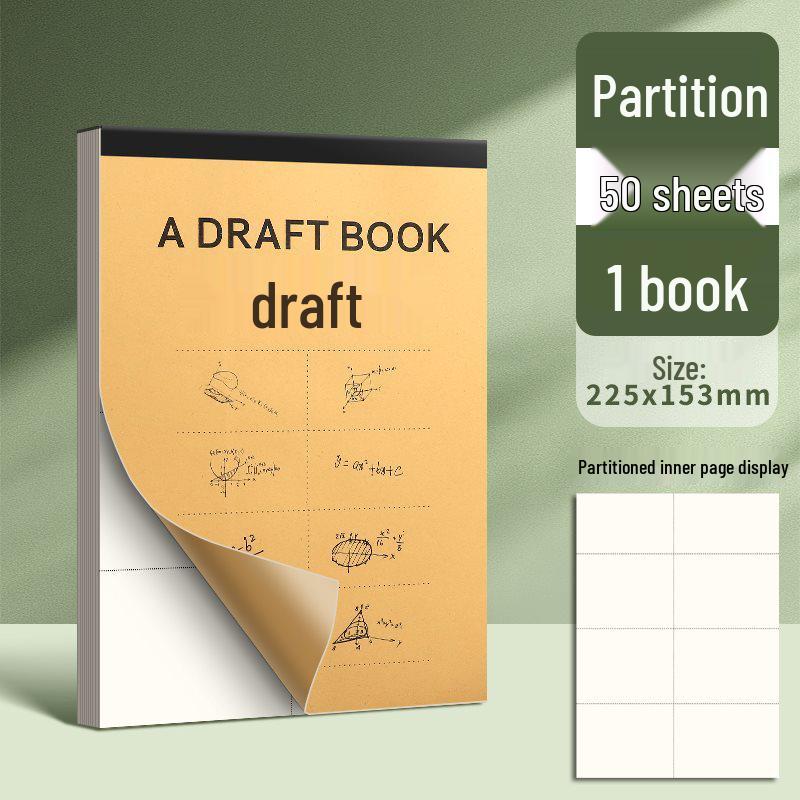 Thickened Blank Draft Paper - A4/B5 for Students: Primary, High School, University - Ideal for Math Calculations, Postgrad Exam Prep