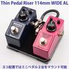 Thin Pedal Riser 114mm for Effect Velcro Raises the and Secures [Aluminum] Wide, Thin, Wide, Lightweight, Pedals, Attachment, Base,