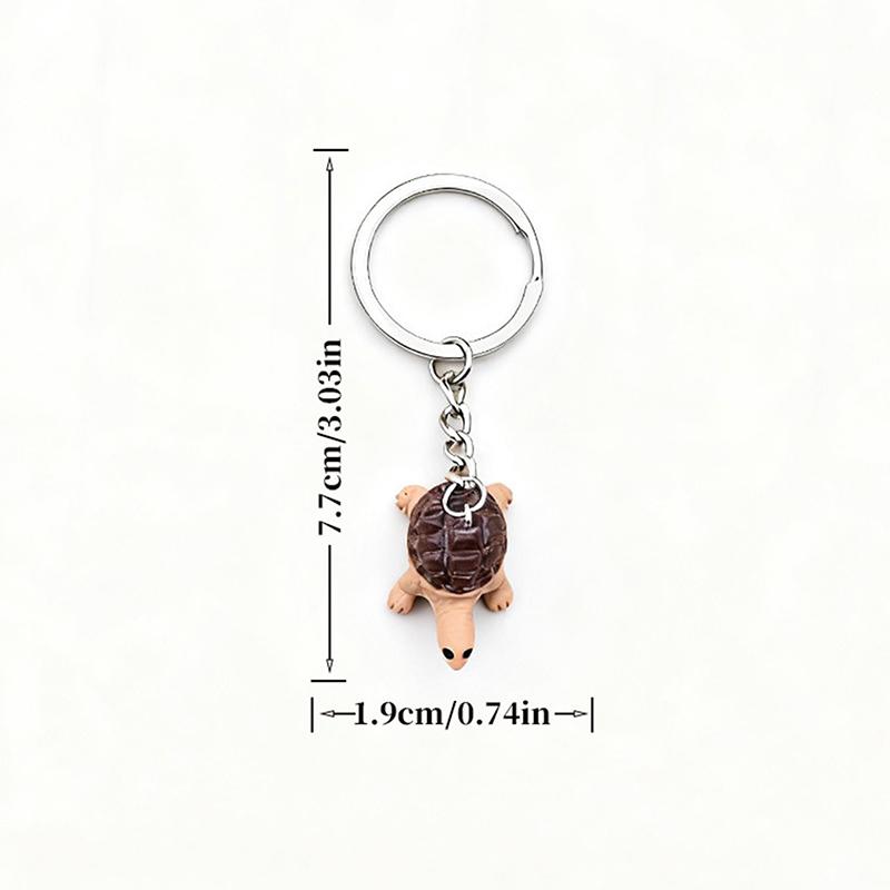 Retro Turtle Keychain Unique Cute Pendant Keyring Charm Sea-Themed Jewelry Gift