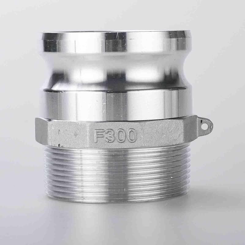 Cam Lock Type F 2'' Cam Groove Couplings Al Camlock Hose Fittings Pipe Couplings (2Inch-F200-2pcs), Silver