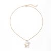 New Accessories Autumn and Winter Fashion Pearl Cross Chain Pendant Versatile Diamond-encrusted Fishtail Necklace for Women
