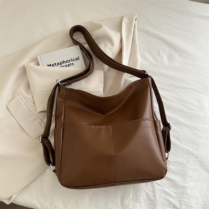 Autumn new soft surface bag women's large-capacity multi-purpose backpack tote bag multi-function backpack oblique span bag