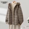 Women's Plaid Hooded Jacket