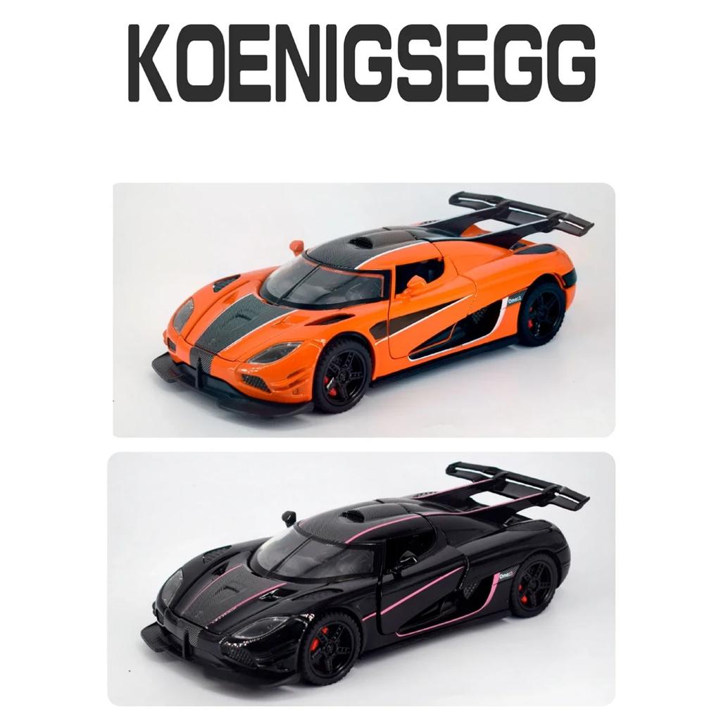 1/32 Koenigsegg ONE 1 Model sportovního auta z hliníkové slitiny Odlitky Kovové závodní vozidla Model Simulace Zvuk a světlo Dětská hračka Dárek
