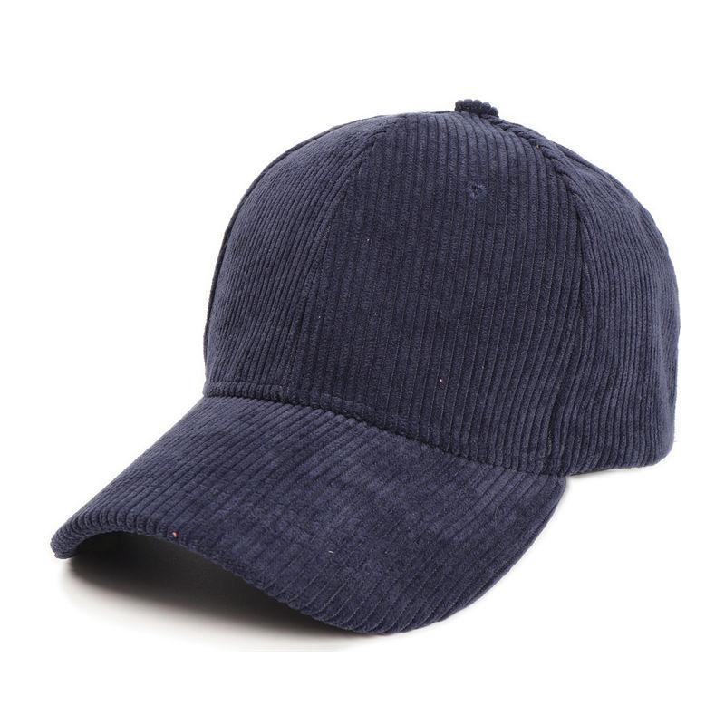 Baseball Cap Corduroy Hat Adjustable Curved Visor Vintage Solid Plain Men Women Casual Caps GZW