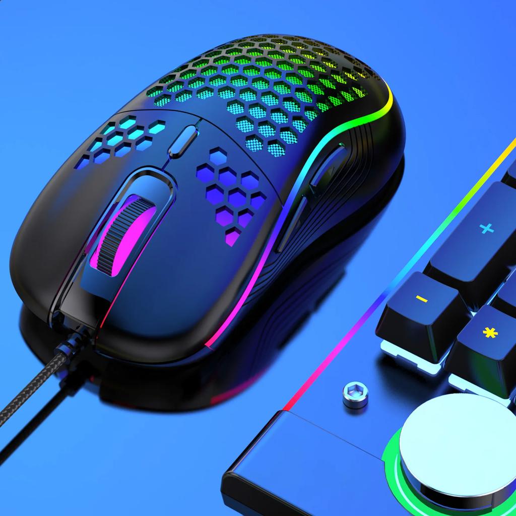 USB Wired Gaming office Mouse Mechanical Mouse USB Illuminated Mouse Adjustable Optical Gaming Mouse for Desktop Laptop