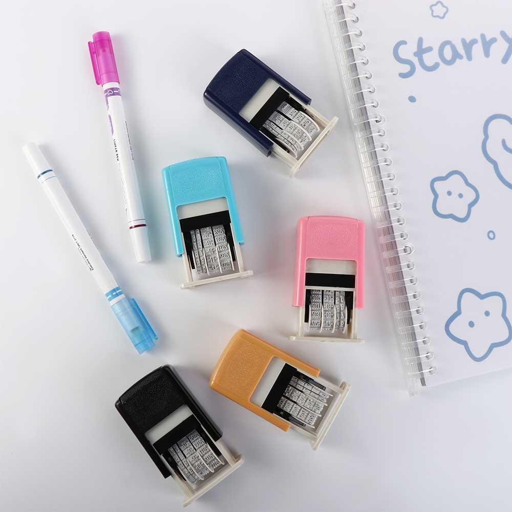 Self-Inking Stamps Date Stamps Handle Account Stamp Date Wheel Stamp Automatic Ink Return