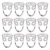 12Pcs Finger Picks Adjustable Stainless Steel Banjo Ukulele Guitar Plucked Strings ToolSilver