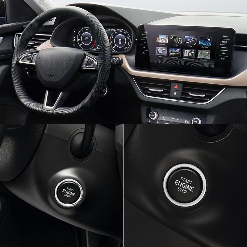 3V0905217A 3V0905217 Start Stop Power Button For Skoda Karoq 2018- Superb 2015- Octavia - Scala - Black