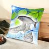 Frutiger Aero Art Cushion Cover Soft Short Plush Pillow Cover Smooth Cozy Texture Aesthetic Cushion Case Home Decor