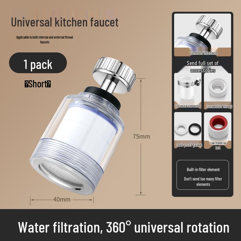 Anti-Splash Kitchen Faucet Water Purifier & Dechlorination Filter