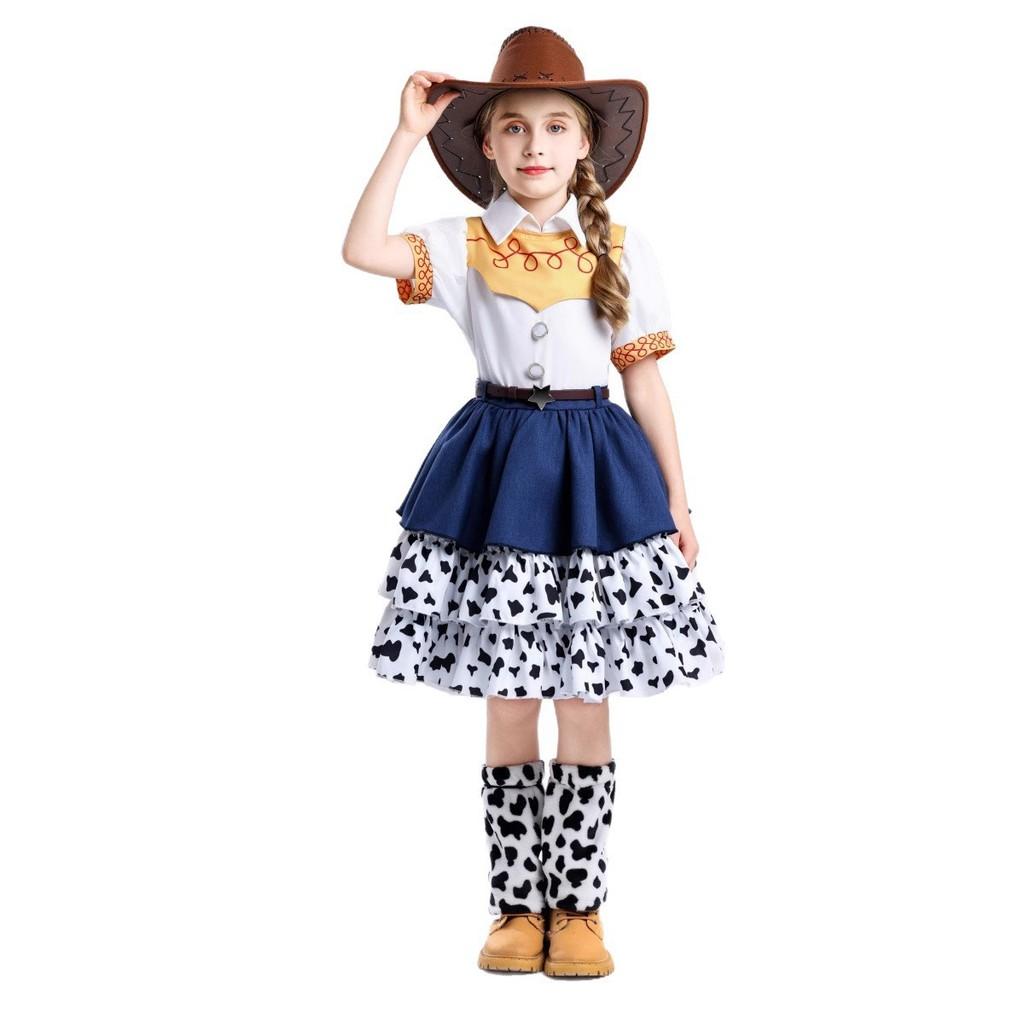 Story Toy Jessie Cosplay Dress Set Clothing Halloween Party Stage Performance