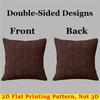 Vintage Brown square Jacquard Pillow Cover for Sofa Office Waist Cushion Cover Home Decorative Pillowcase