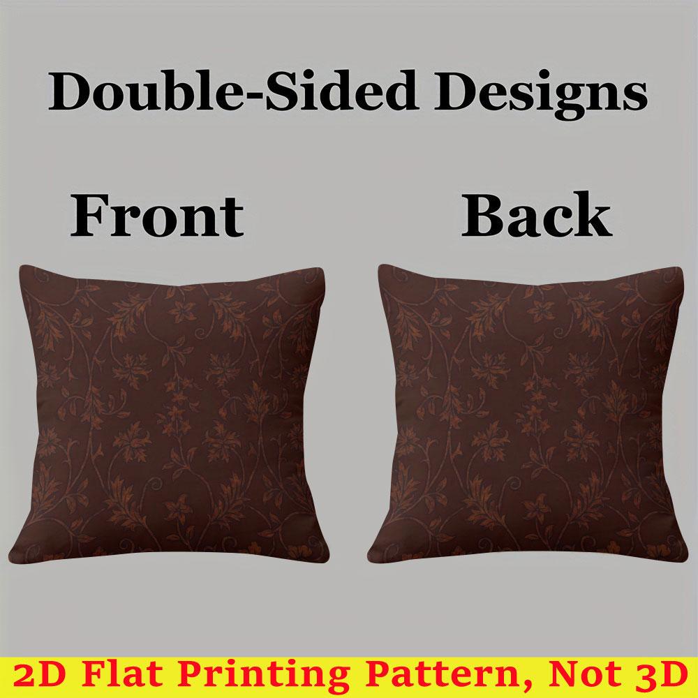 Vintage Brown square Jacquard Pillow Cover for Sofa Office Waist Cushion Cover Home Decorative Pillowcase