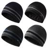Men's Plush Knitting Hat Wool Hat Brimless Plain Dome Hat Hood Ski Cap