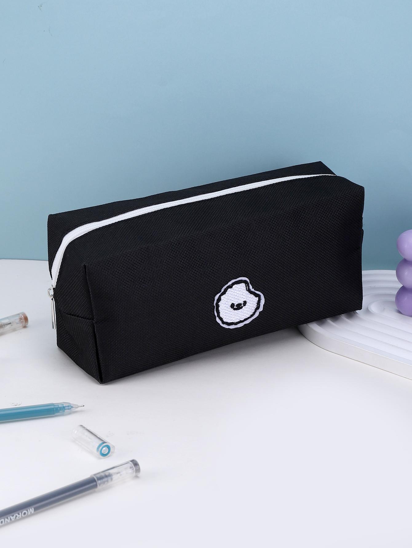 

Cartoon Large-Capacity Pencil Case Office Stationery Organizer Pencil Pouch Stationery Bag Back To School Pencil Case Gifts чорний