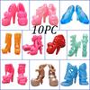 15pcs/lot Doll Accessories For Barbie Doll Outfits = 5pcs Wedding Dresses & 10pairs Shoes 1/6 Doll Clothes For Barbie Dolls