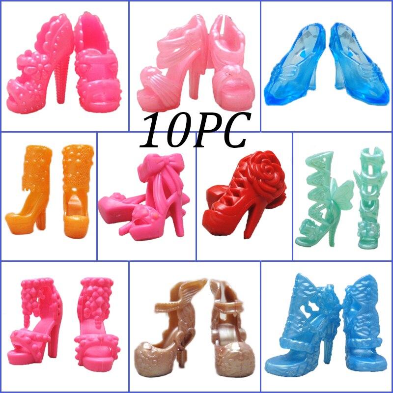 15pcs/lot Doll Accessories For Barbie Doll Outfits = 5pcs Wedding Dresses & 10pairs Shoes 1/6 Doll Clothes For Barbie Dolls