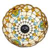 16-Inch Vintage Colored Glass Lampshade, Baroque Style, for Table Lamps, Chandeliers, Floor Lamps, Replacement Shade Only