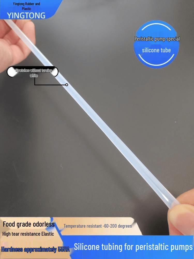 Clear Food-Grade Silicone Tubing for Peristaltic Pumps (Sizes: 0.8 - 9.5mm)