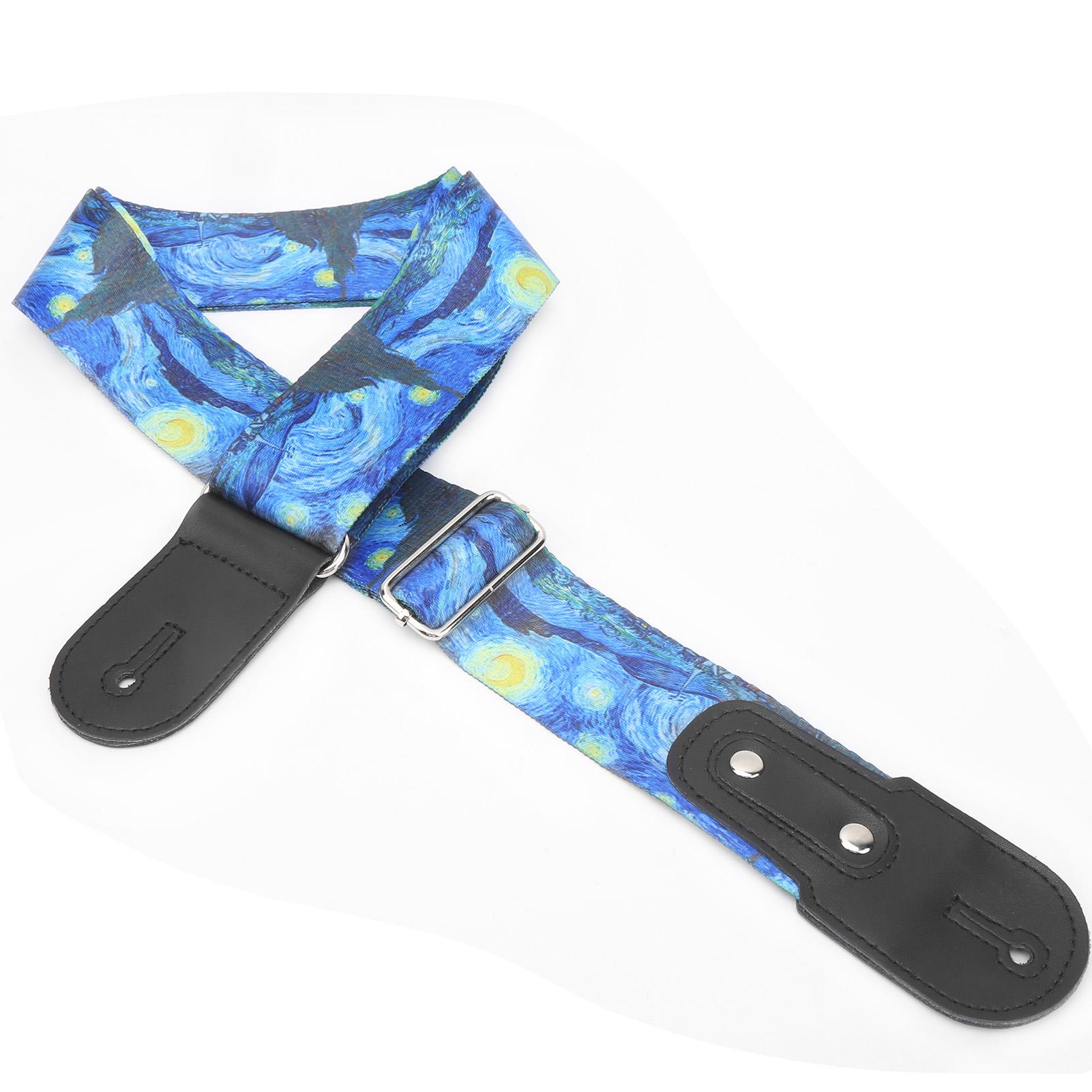 

Нейлоновый гитарный ремень Дышащие аксессуары для музыкальных инструментов для народной/электрогитары/бас-гитары 5 см Звезда