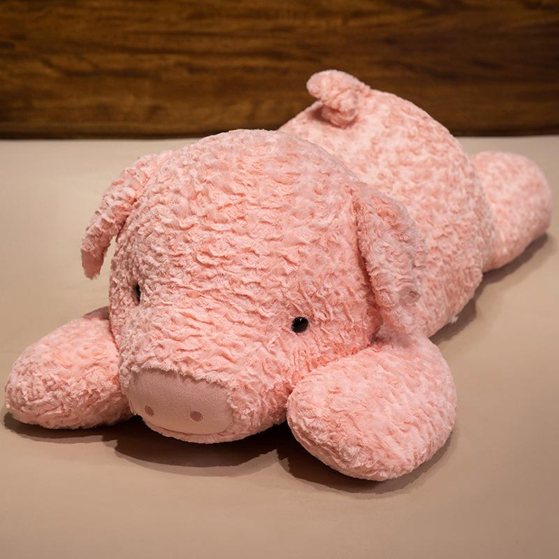 

Мягкая лежащая свинья подушка-плед плюшевая игрушка кукла кукла-свинья девочка успокаивающая тряпичная кукла подарок на день рождения 65cm（0.5kg）