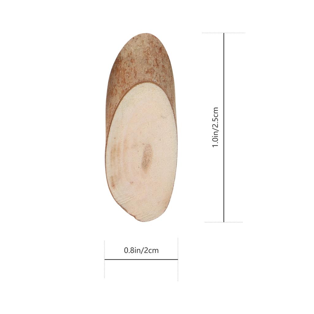 20 Pcs 4-5Cm Oval Wood Slices Natural Pine Diy Wooden Circles For Craft Wedding Decor Log Discs Handmade Coasters