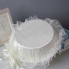 White Ruffle Flower Girl Basket with Lace and White Ribbon for Various Wedding Themes For Wedding Day
