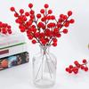10PC Christmas Artificial Berries Branches Decor Xmas Red Berry Flowers Bouquet DIY Holiday Wreath Craft Home Party Ornament