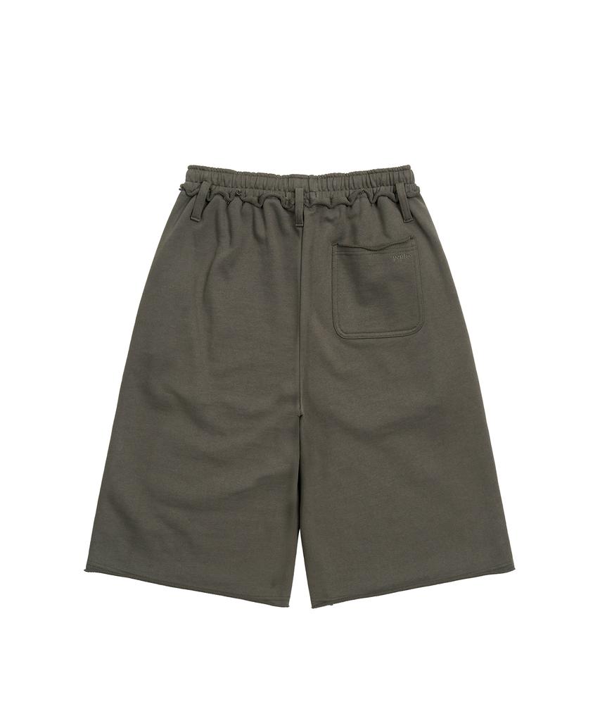 Pepeulli Cut Off Bermuda Sweat Pants (Khaki Grey)