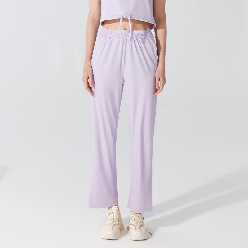 

Летние женские солнцезащитные прохладные широкие брюки свободные штаны для йоги спортивные повседневные брюки с высокой талией закрытые брюки для фитнеса XL фиолетовый