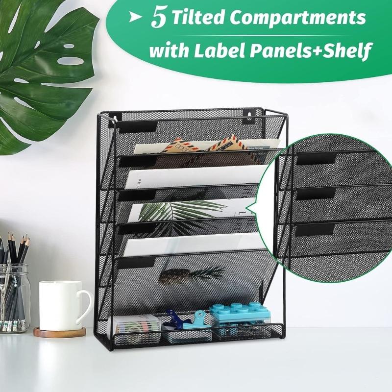 Paper Organizers Hanging Wall File Holders Desk Organizers Magazine Storage Rack Office Home School Supplies