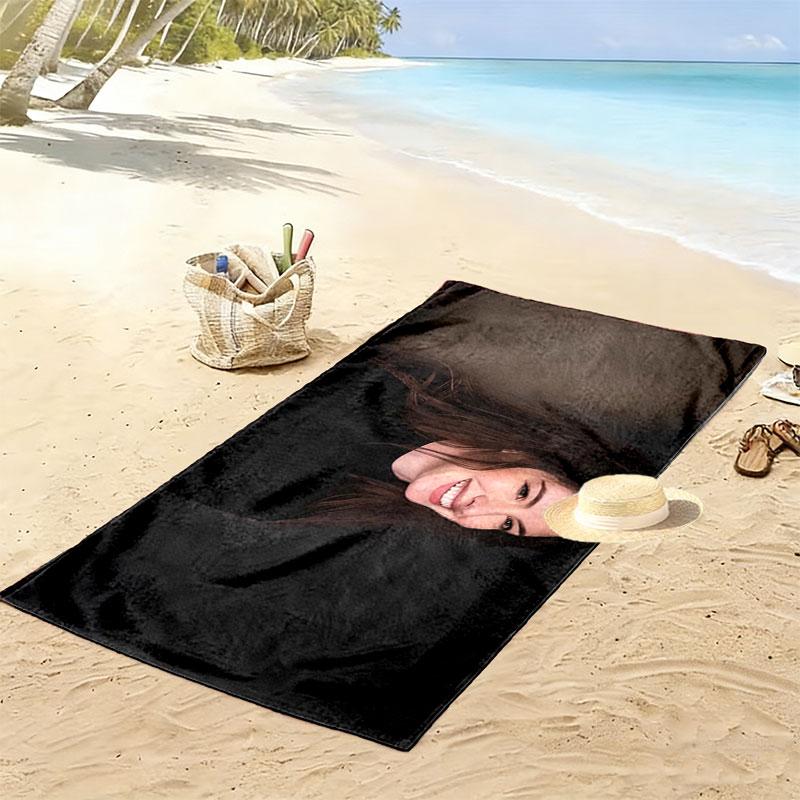 Anne Hathaway Print Beach Towel, Large Soft Quick Dry Towel for Beach Camping Swimming