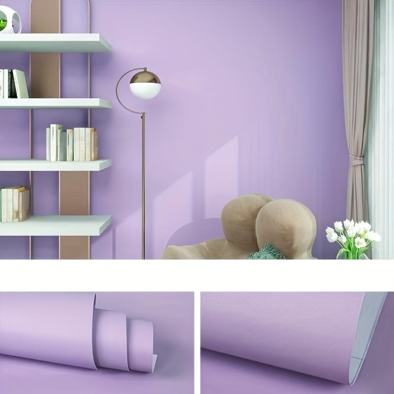 

40cmx3m Waterproof Thickened Self Adhesive Wallpapers Home Decor Living Room Bedroom Solid Bedroom Wall Stickers Home Decor фиолетовый