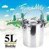 Stainless Steel Electric Milking Machine Household Goat Cow Sheep Bucket Suction Milker Vacuum Pump 5L
