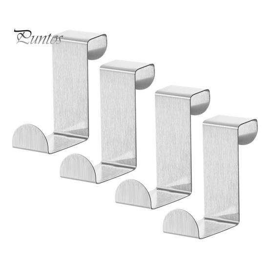 4Pcs Door Back Hooks Rustproof Anti-deform Strong Load-Bearing Coat Towel Organizer Cabinet Hanger Hooks