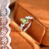 Natural Color Treasure Spar Ring S925 Sterling Silver Ring Women's High-end Adjustable Fashion Gift