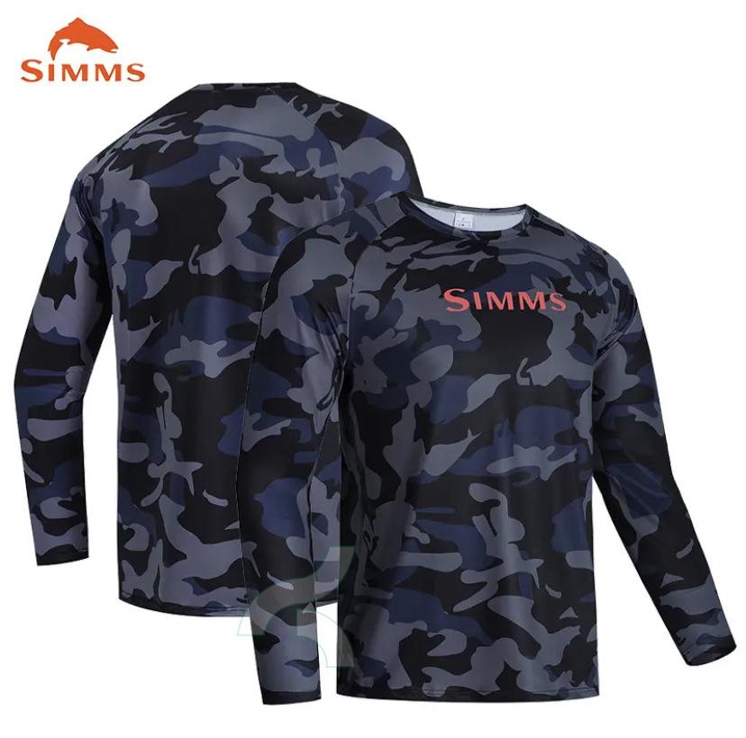 Simms long-sleeved T-shirt summer sunscreen clothes Luya fishing clothes upf50 + quick-drying breathable men's clothing new