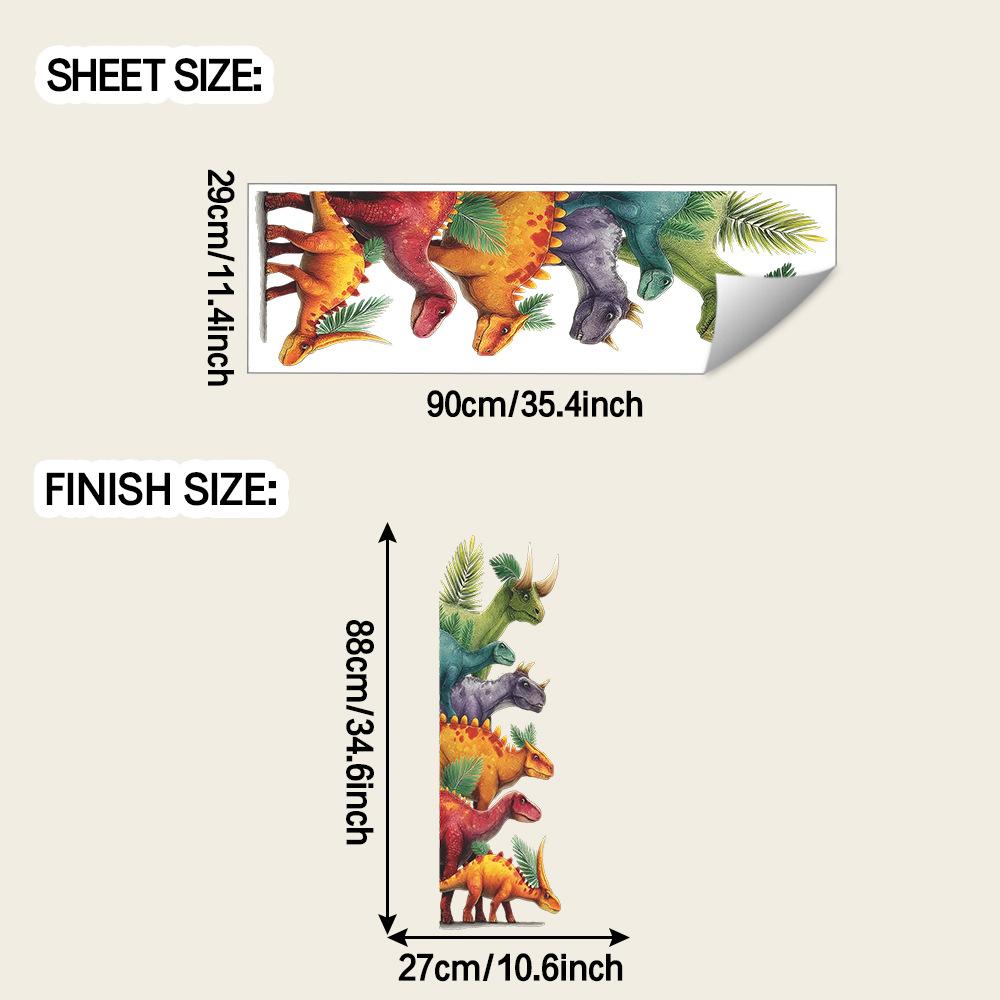 Cartoon Peek Dinosaur Group Children's Bedroom Play Room Decoration and Beautification Wall Stickers