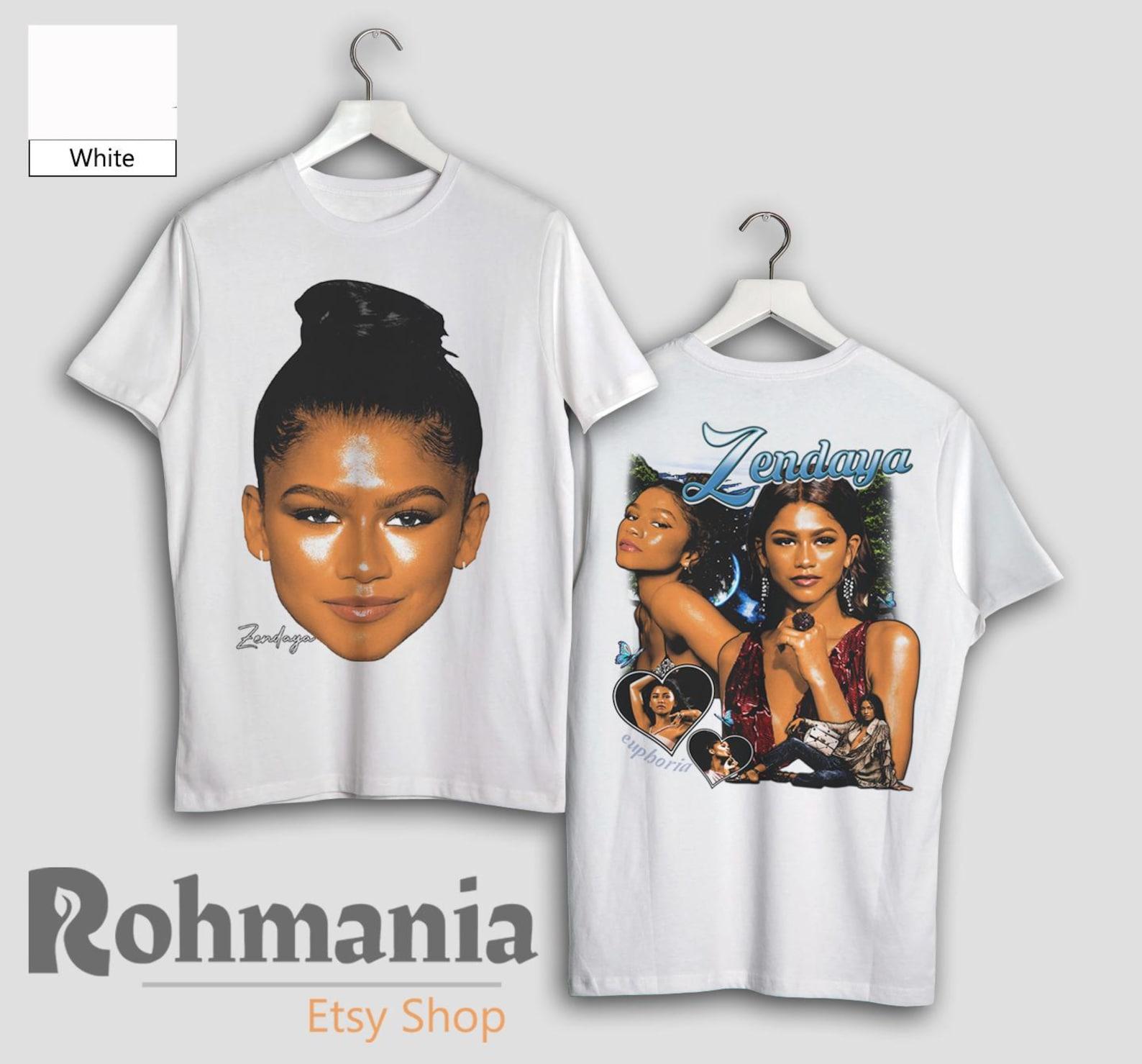 Zendaya T-Shirt, Zendaya Euphoria Shirt, Actress Singer Pop R&B Merch Shirt, 90s Retro Personalized Casual T-Shirt 4XL