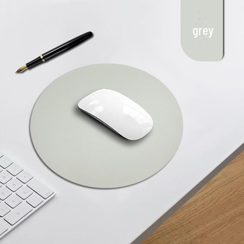 High-Quality White PU Leather Mouse Pad: Dirt-Resistant, Printable, and Round Design