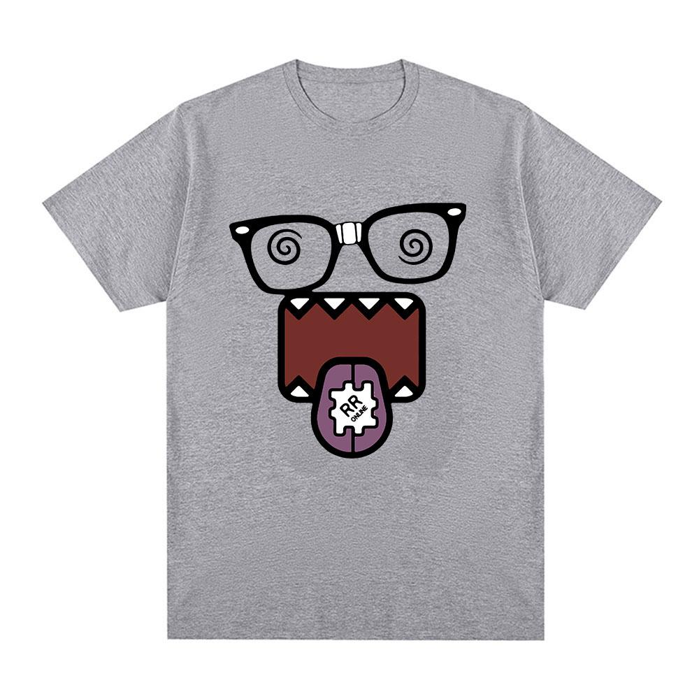 Domo Kun Funny Meme T Shirts Men's Women Clothing Cotton Casual T-Shirts Vintage Short Sleeve Oversized T-shirt Tops Streetwear