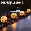 Solar LED Light Waterproof Cracked Glass Ball for Garden Outdoor Path for Patio and Yard Lawn Backyard Festival Decoration Lamp