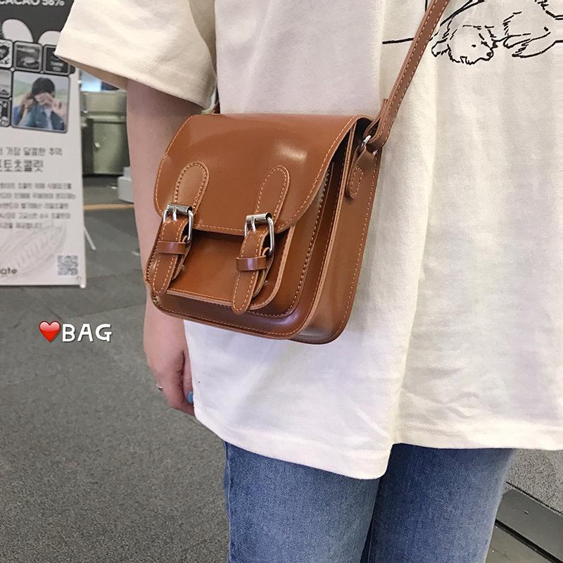 Korean-Inspired Retro Mini Crossbody Bag - Simple Strapped Student Commuter