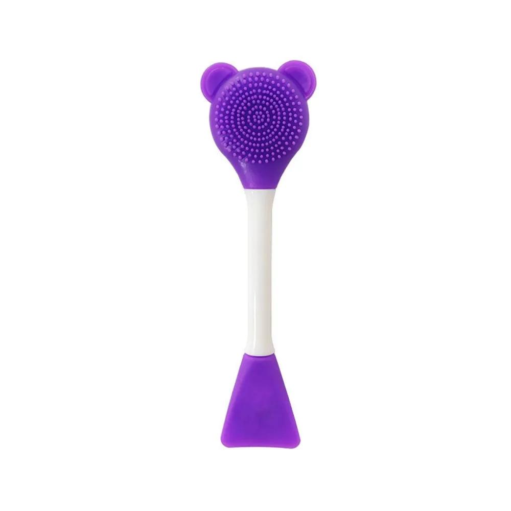 Facial Cleanser Pore Cleaner Exfoliator Cute Bear Shape Silicone Face Cleansing Brush Face Scrub Washing Brush Skin Care Tool